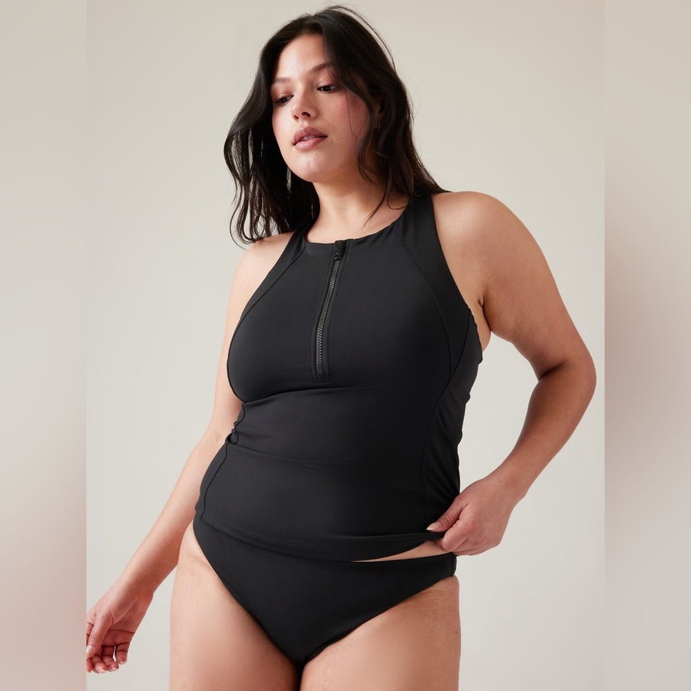 NWT-Athleta Black Riptide Tankini, Large